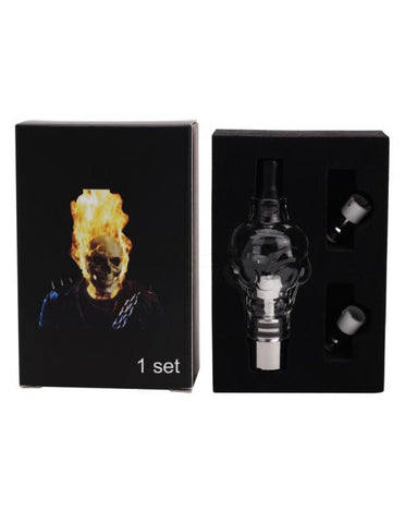 Glass SKull Design Vape Tank Ceramic Atomizer - SmokingCats - Discreet Ship from Texas !