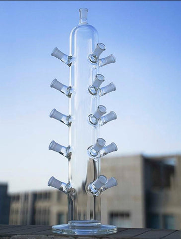 19" 15 Ports Banger Bowl Glass Display SHelf Piece - SmokingCats - Discreet Ship from Texas !