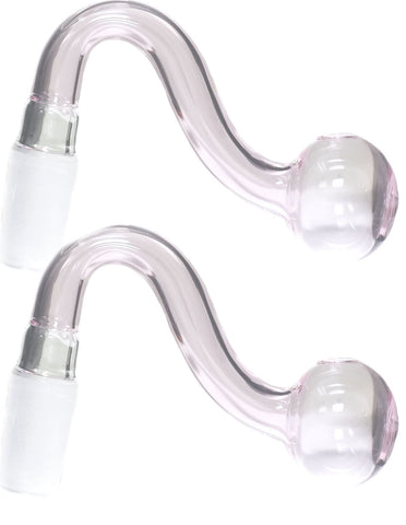 Pink Glass Oil Burner Pipe Attachment Set of 2