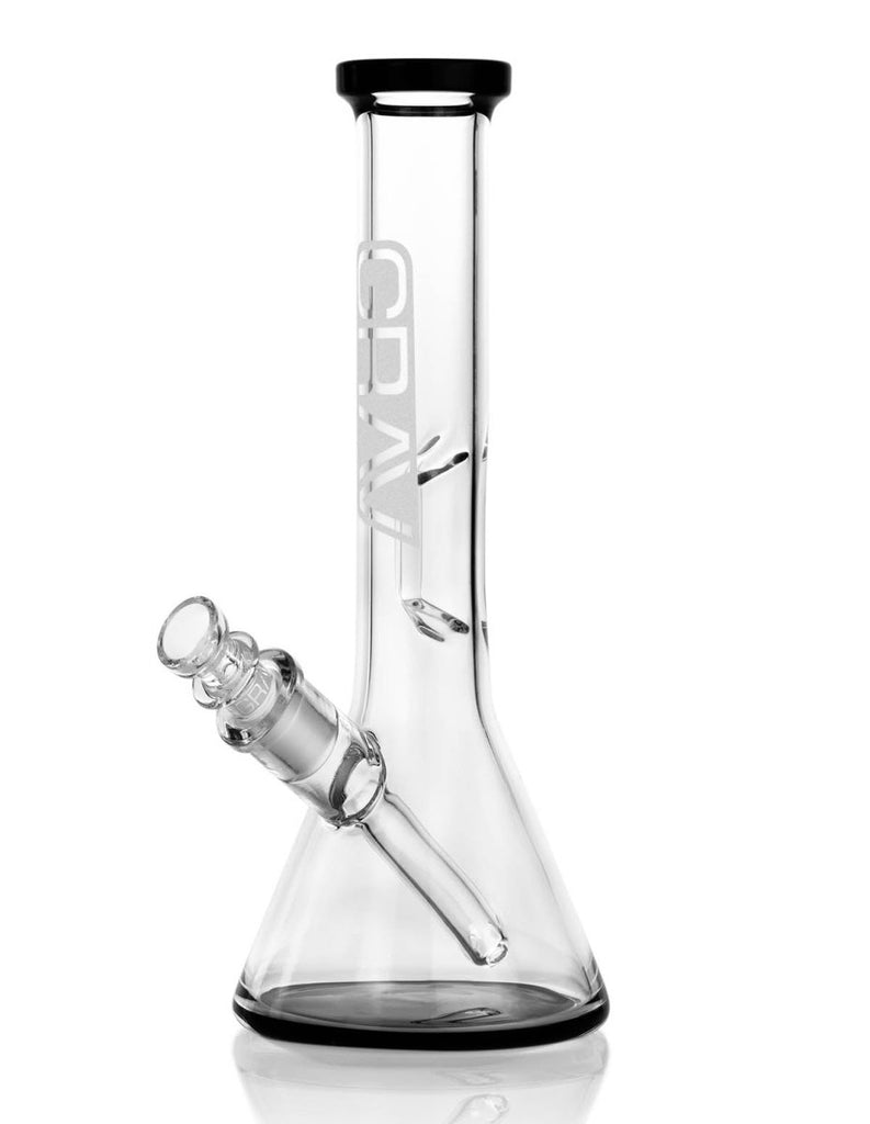 GRAV® Small Beaker - Black Accents - SmokingCats - Discreet Ship from Texas !