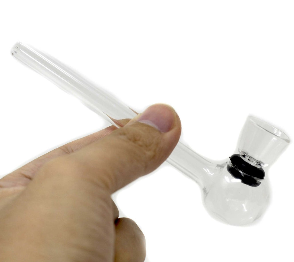 4" Glass Oil Burner Pipe with removeable Bowl set of 2 - SmokingCats - Discreet Ship from Texas !