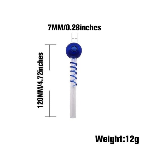 6" Colored Glass Twisted Oil Buner Pipe - SmokingCats - Discreet Ship from Texas !