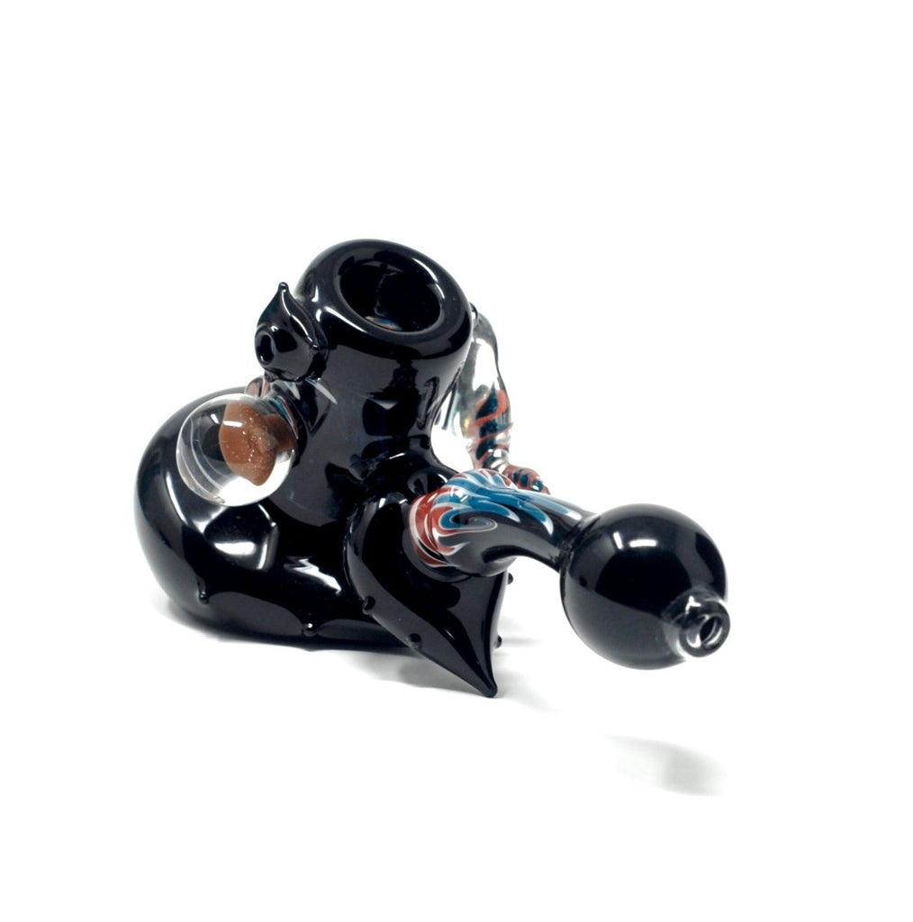 6" Head design glass bubbler pipe - SmokingCats - Discreet Ship from Texas !