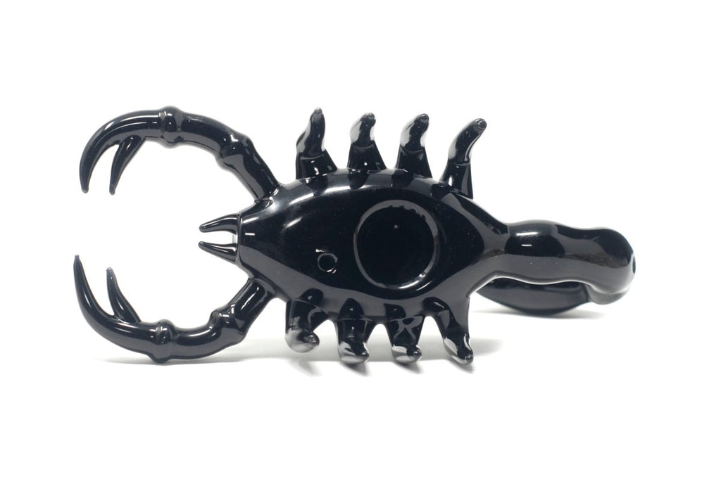 6" Black Scorpion glass hand pipe - SmokingCats - Discreet Ship from Texas !