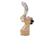 6" white and other arts medium glass bubbler pipe - SmokingCats - Discreet Ship from Texas !