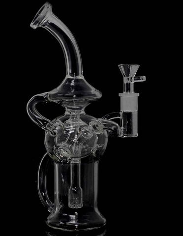 10" Faberge Egg Perculator Glass Recycler Water Pipe - SmokingCats  - Discreet Ship from Texas !
