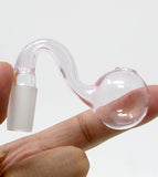 Pink Glass Oil Burner Pipe Attachment Set of 2 - SmokingCats - Discreet Ship from Texas !