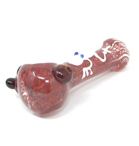 5.5" Glass hand Pipe with Side Handle Top Insect - SmokingCats - Discreet Ship from Texas !