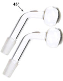 45°Glass Oil Burner Pipe adapter for Water Pipe Set of 2