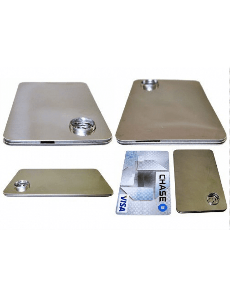 Stealth Credit Card Shaped Metal Tobacco Pipe - SmokingCats - Discreet Ship from Texas !