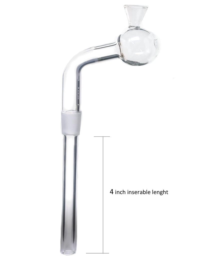 Glass-on-Glass Oil Burner Pipe Downstem with Funnel top