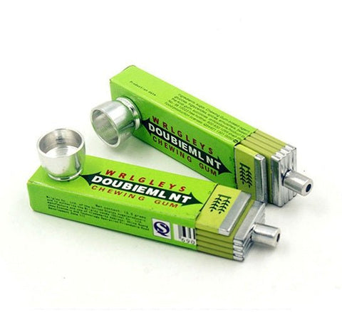 Chewing Gum Double Mint Arrrow Metal Tobacco Pipe - SmokingCats - Discreet Ship from Texas !