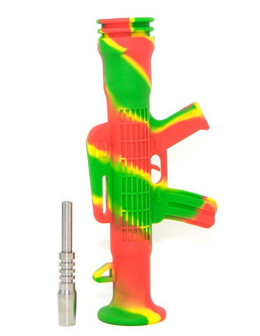 6.5" AK Shape Silicone Rifle Nector Collector - SmokingCats - Discreet Ship from Texas !