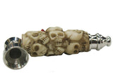 Metal resin straight type abstract art tobacco pipes - SmokingCats - Discreet Ship from Texas !