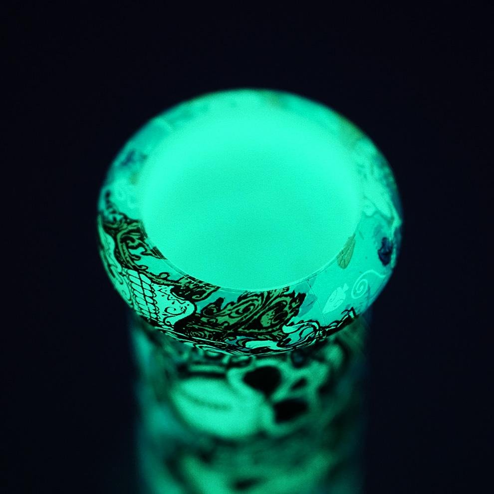 11" Retro Glow in Dark Unbreakable Silicone Water Pipe - SmokingCats - Discreet Ship from Texas !