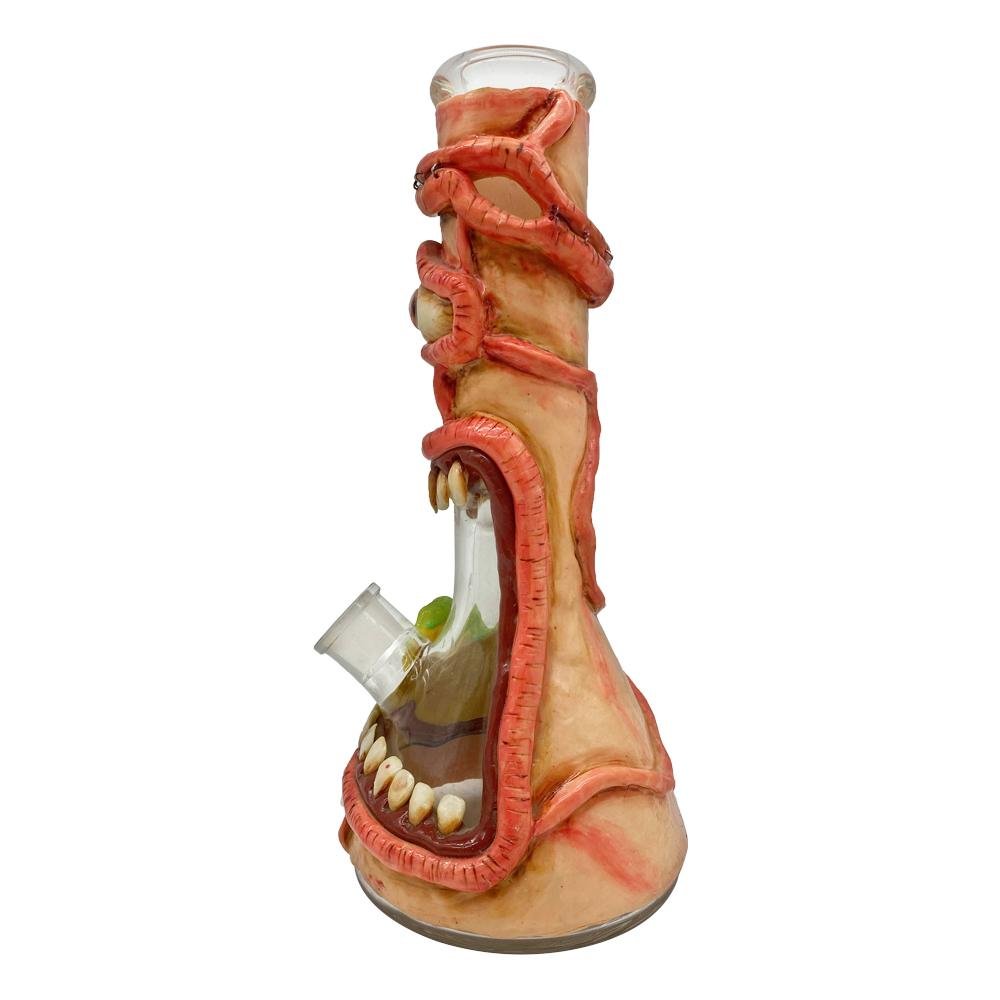12" Stick out Tongue Evil eye Big Mouth Beaker Glass Bong pipe - SmokingCats - Discreet Ship from Texas !