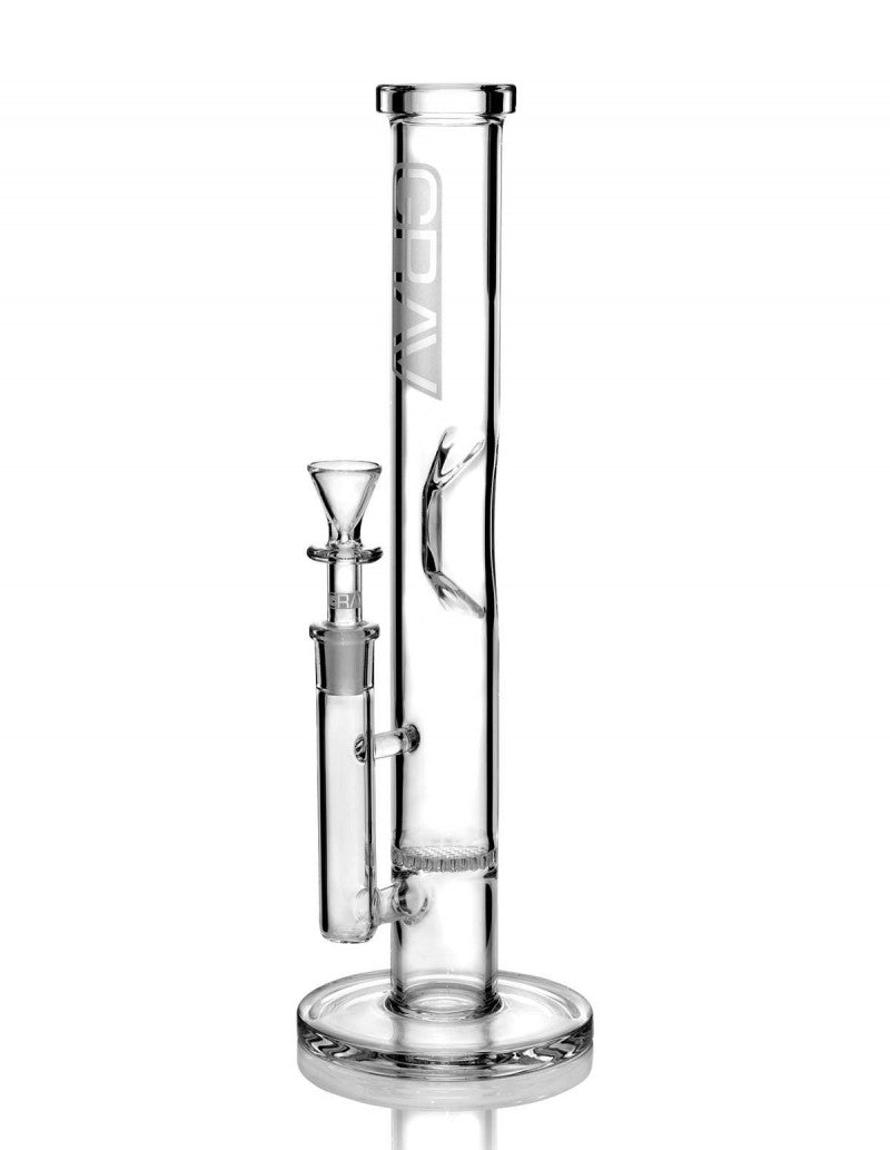 GRAV® Medium Straight Base w/ Disc Water Pipe - SmokingCats - Discreet Ship from Texas !