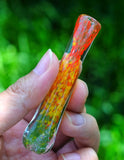3.5" Rasta Glass Chillum Pipe Onehitter pipe