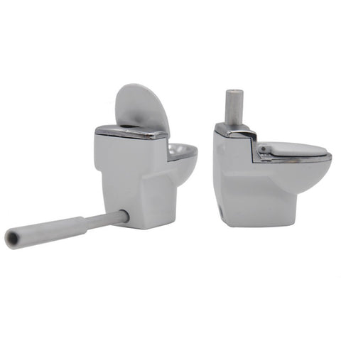 Toilet Bowl Metal Tobacco Hand Pipe - SmokingCats - Discreet Ship from Texas !