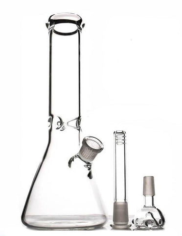 10" Beaker Simple Glass Bong with Striaght Neck