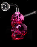5" Double Skull Color Glass Oil Burner Water Pipe kit