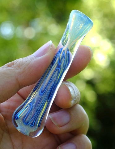 3.5" Glass Chillum Pipe Onehitter - SmokingCats - Discreet Ship from Texas !