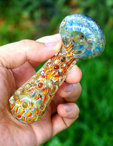 4.5" Dot Glass Hand Pipe - SmokingCats - Discreet Ship from Texas !