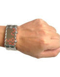 Silver Strap Lava Style Iron Digital LED Mirror Watch - SmokingCats - Discreet Ship from Texas !