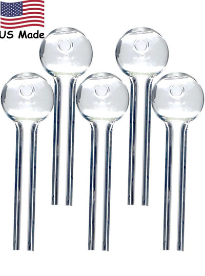 SmokingCats clear glass oil burner pipe with a straight stem and round chamber