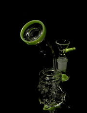 7.5" Green Thick Glass Water Pipe Recycler - SmokingCats - Discreet Ship from Texas !