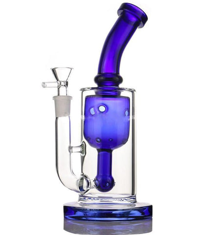 9" Blue Glass Water Pipe Bong - SmokingCats - Discreet Ship from Texas !