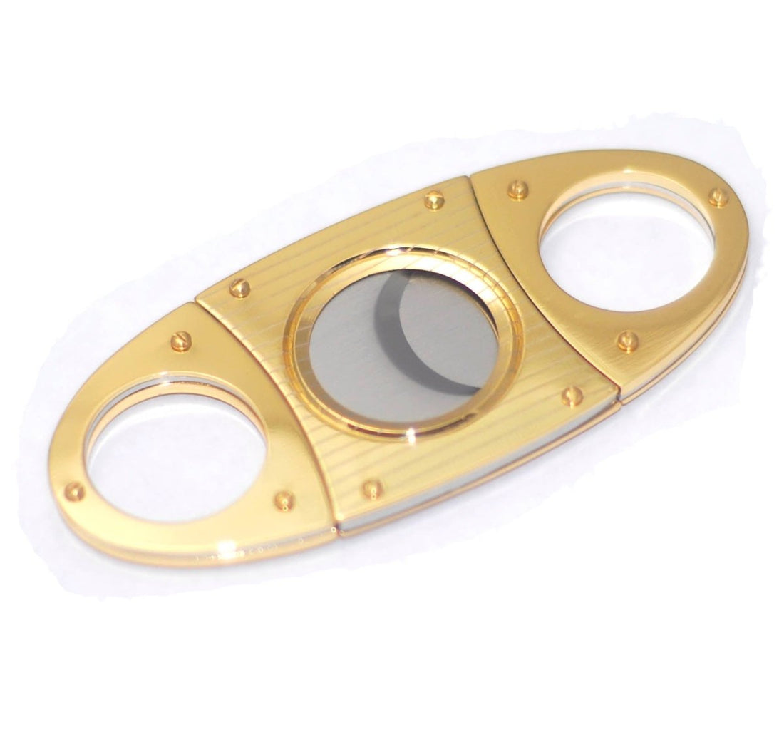 ShowJade® Classic Gold Tone Cigar Cutter - SmokingCats - Discreet Ship from Texas !
