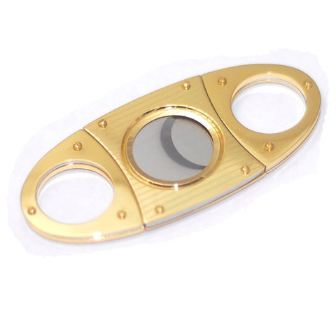 ShowJade® Classic Gold Tone Cigar Cutter - SmokingCats - Discreet Ship from Texas !