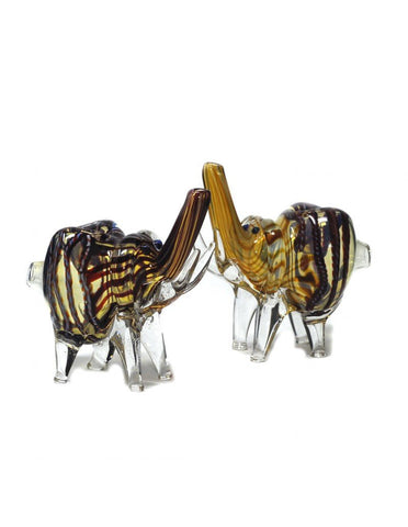 3.5" Glass elephant Pipe mix color - SmokingCats - Discreet Ship from Texas !