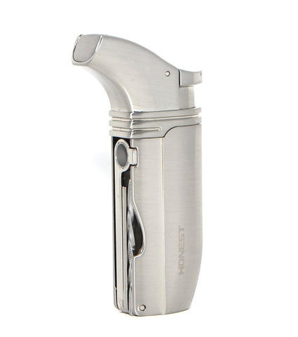 Honest Double Torch Jet Refillable Butane Gas Lighter with Cigar hole puncher and picker - SmokingCats - Discreet Ship from Texas !