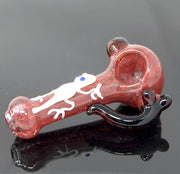5.5" Glass hand Pipe with Side Handle Top Insect - SmokingCats - Discreet Ship from Texas !
