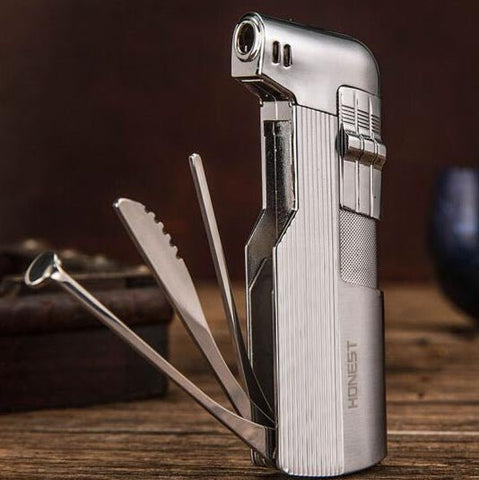 Honest Single Cigar Cigarette Refillable Soft flame Lighter With Gift Box - SmokingCats - Discreet Ship from Texas !