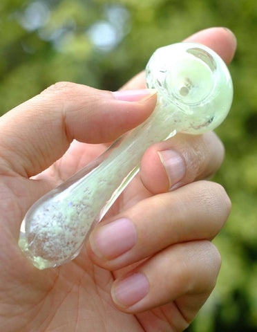 4" Glass Spoon hand Pipe - SmokingCats - Discreet Ship from Texas !