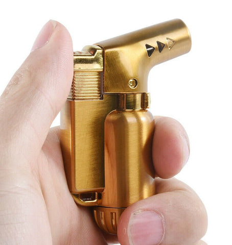 Mini Metal Lighter Single Jet Torch Pipe Lighters - SmokingCats - Discreet Ship from Texas !