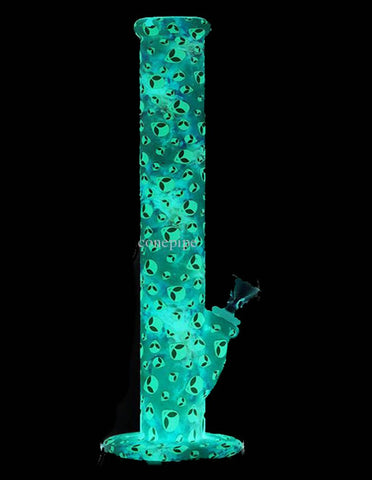 11" Alien Glow in Dark Unbreakable Silicone Water Pipe - SmokingCats - Discreet Ship from Texas !