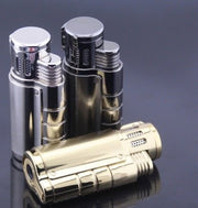 Jobon Triple Jet Flame Butane Cigar Gas Lighter Cigar Puncher - SmokingCats - Discreet Ship from Texas !