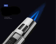 Honest Cigar Tobacco Lighter Jet Torch Dual Blue Flame, Refillable Butane - SmokingCats - Discreet Ship from Texas !
