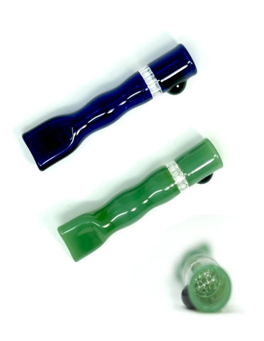 Texas Blown Glass Chillum Pipe - SmokingCats - Discreet Ship from Texas !