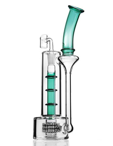 9" Green Unique Recycler dabbing Rig bong - SmokingCats - Discreet Ship from Texas !