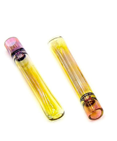3" Gold Glass Fumed Chillum PIpe - SmokingCats - Discreet Ship from Texas !
