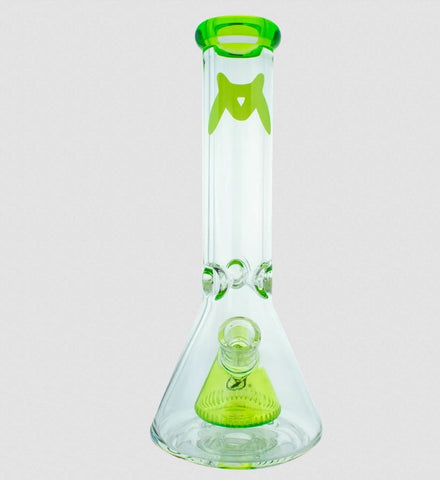 12" Slitted Pyramid Beaker by Maverick Glass - SmokingCats - Discreet Ship from Texas !