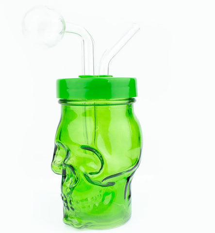 5.5" Skull Cup Oil Burner Bubbler Water Pipe