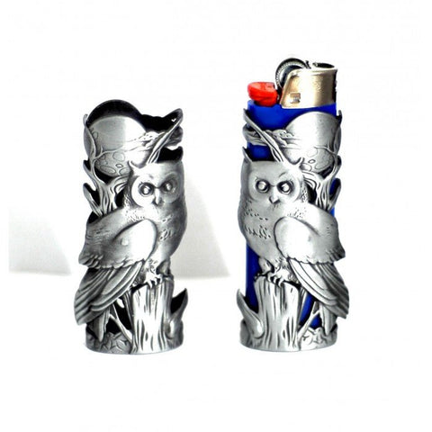 Owl Mystic Metal Lighter Case for BIC brand Lighter, 1pc - SmokingCats - Discreet Ship from Texas !
