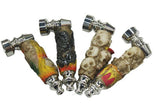 Metal resin straight type abstract art tobacco pipes - SmokingCats - Discreet Ship from Texas !