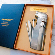 Honest Single Cigar Cigarette Refillable Soft flame Lighter With Gift Box - SmokingCats - Discreet Ship from Texas !
